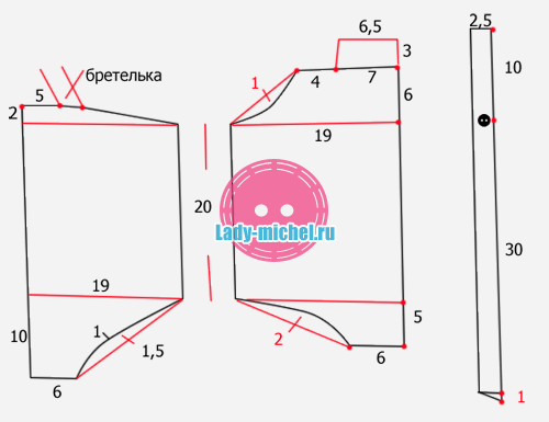 выкройка песочника